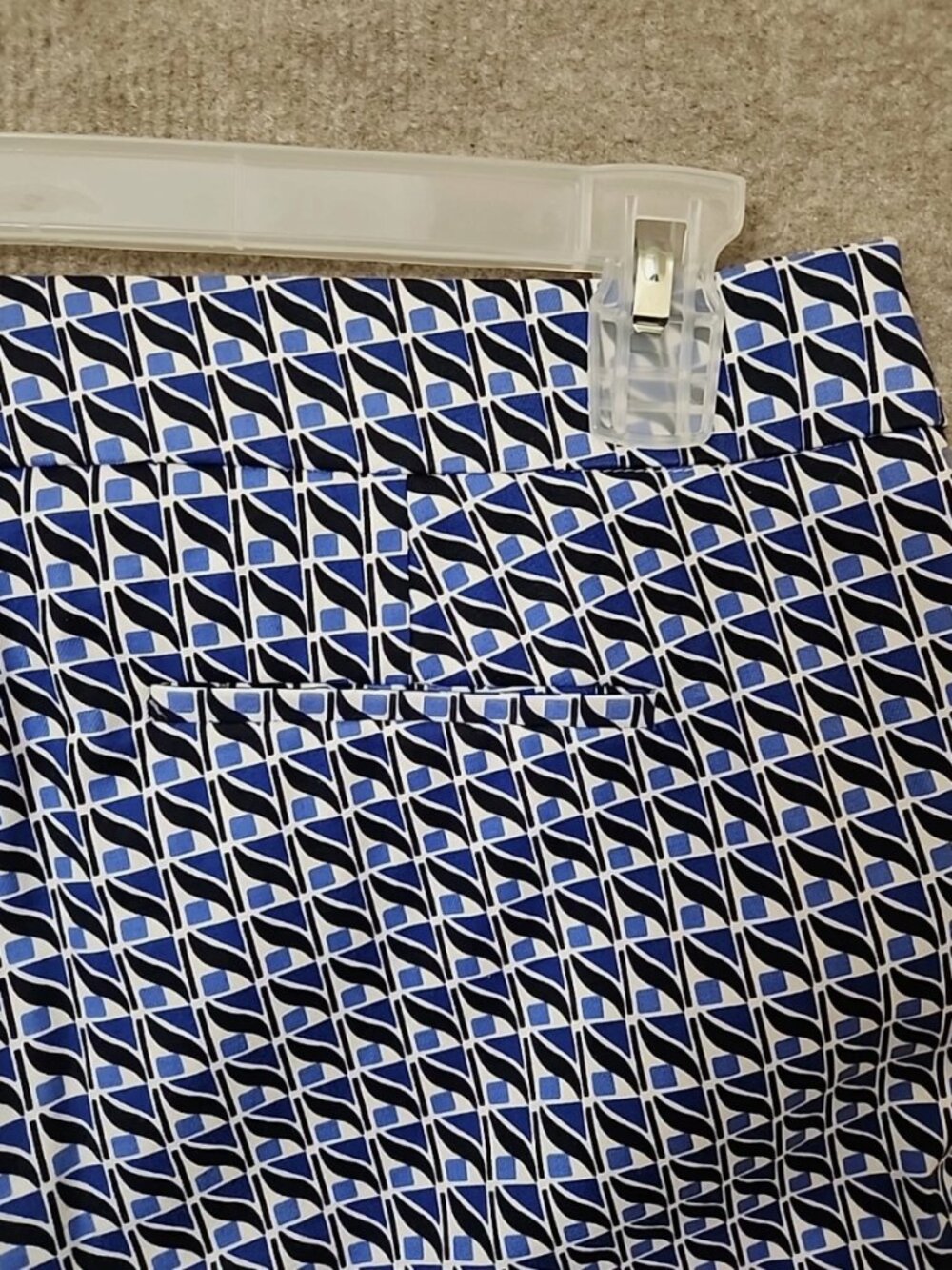 J Crew Campbell Capri Cropped Pants  Womens 10 Blue Waive Straight Leg Stretch - Picture 6 of 8